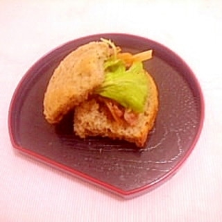 セロリの牛丼風サンドイッチ